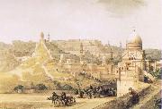David Roberts The Citadel of Cairo oil painting